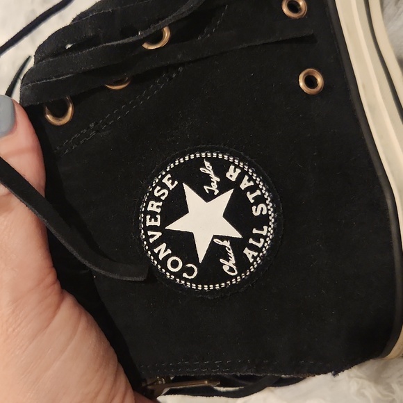 Converse Black Fringe High-Top Women's Shoes size 7! - Picture 6 of 9